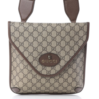 Gucci GG Supreme Monogram Web Medium Neo Vintage Flap Messenger Bag Beige New Acero 6 of 8