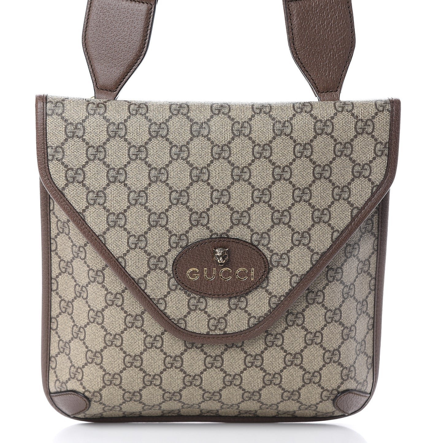GG Supreme Monogram Web Medium Neo Vintage Flap Messenger Bag Beige New Acero
