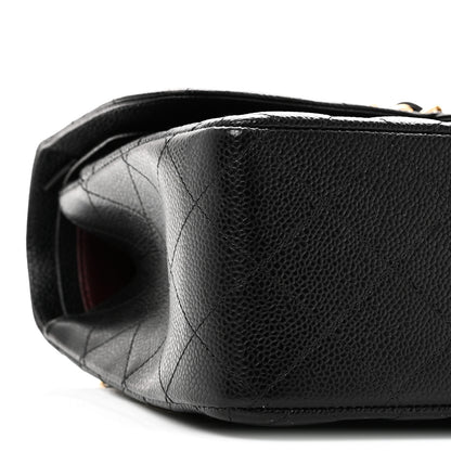 Chanel Caviar Quilted Jumbo Double Flap Black 9 of 11