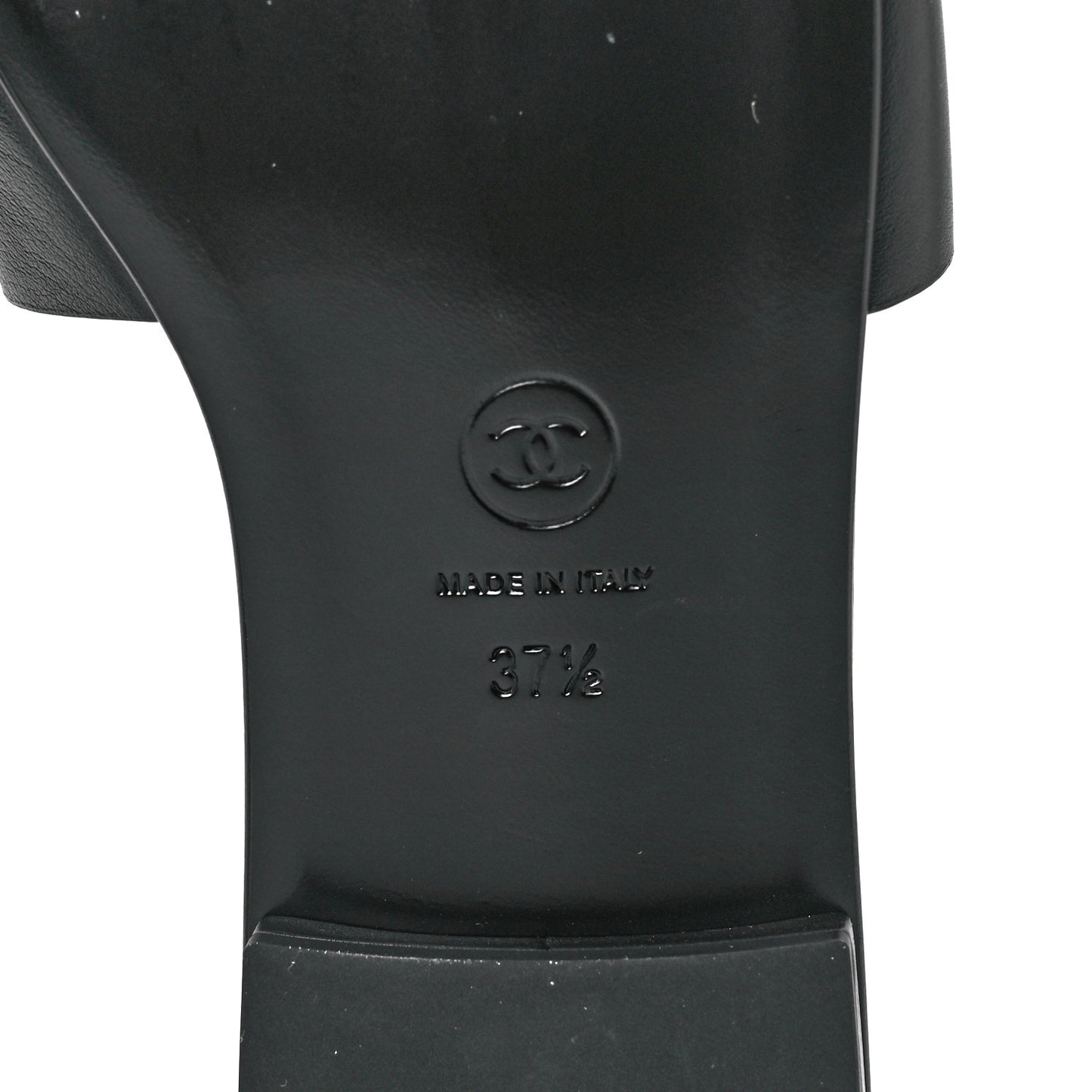 Calfskin Patent Calfskin Logo Mules 37.5 Black