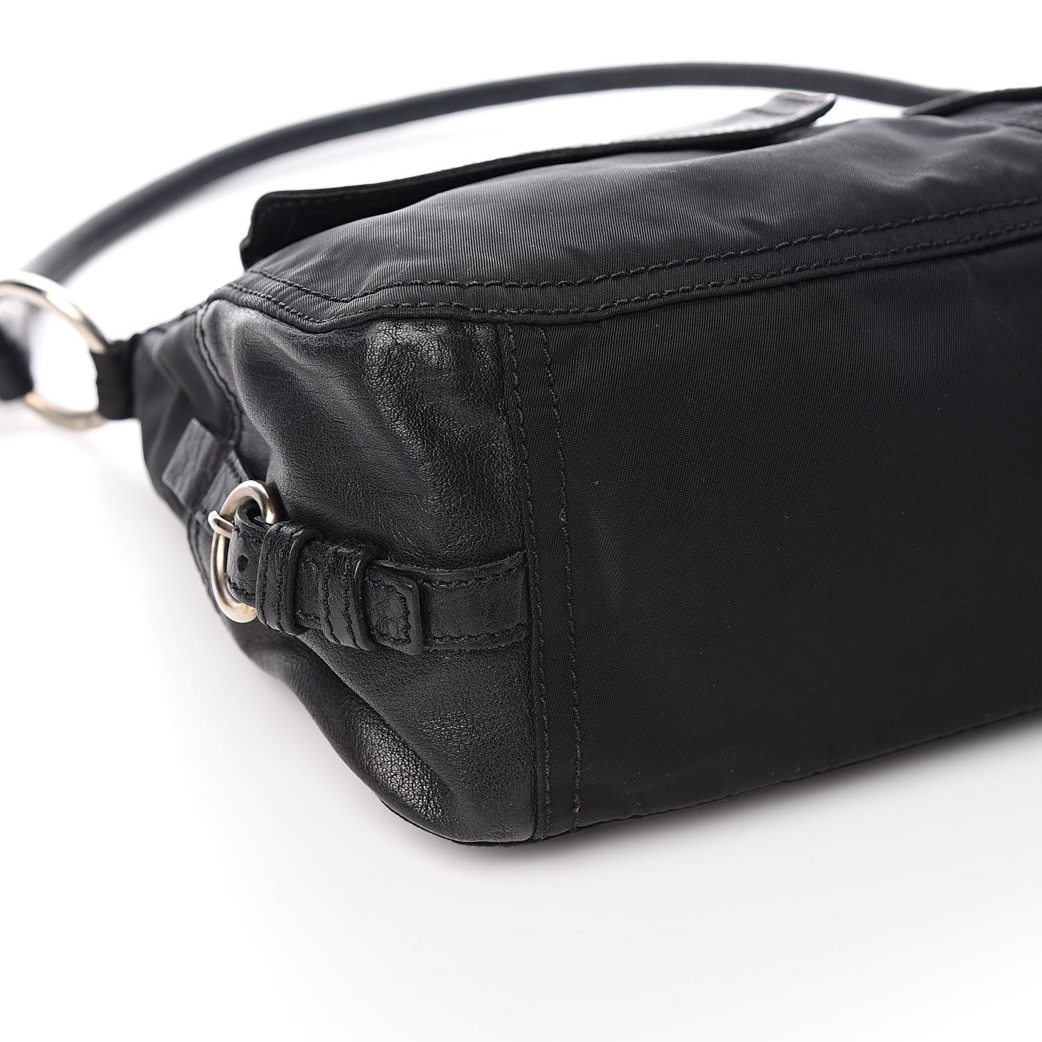 Prada Tessuto Nylon Buffalo Shoulder Bag Black 11 of 14