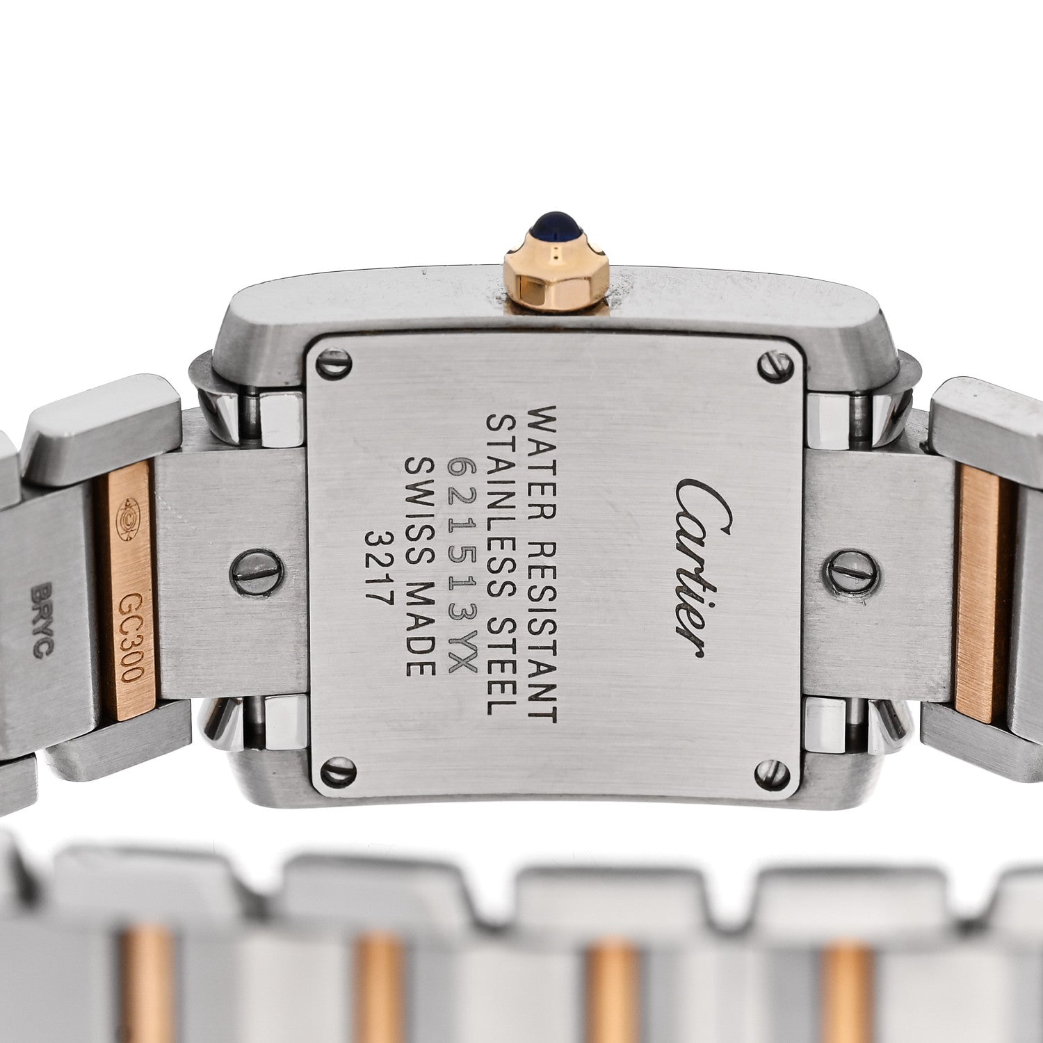 Cartier Stainless Steel 18K Yellow Gold 20mm Tank Francaise Quartz Watch 4 of 5