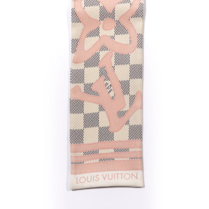 Louis Vuitton Silk Damier Azur Tahitienne Bandeau Rose Ballerine 3 of 3