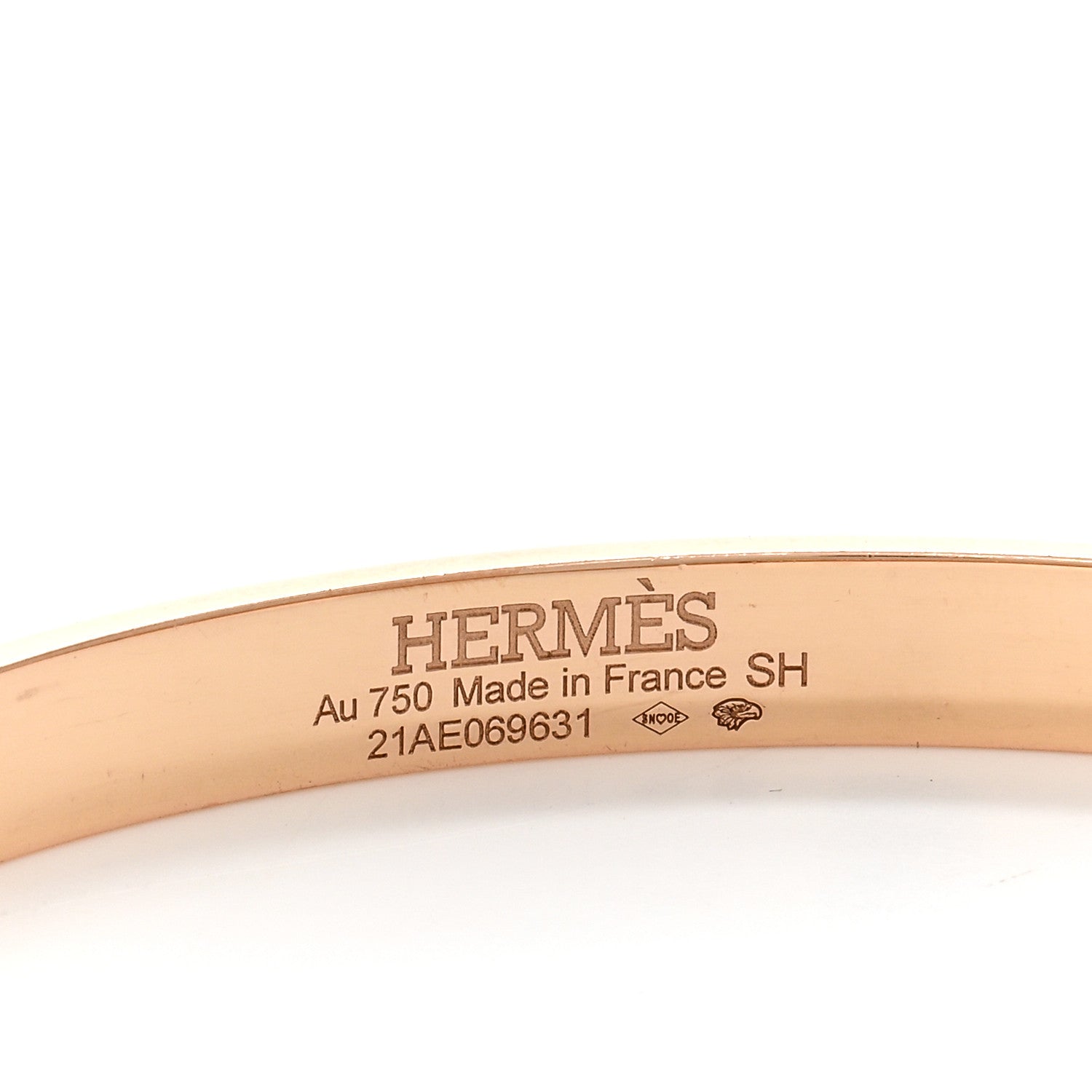 Hermes 18K Rose Gold Diamond PM Kelly Pave Bracelet SH 4 of 4