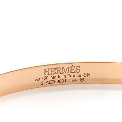 Hermes 18K Rose Gold Diamond PM Kelly Pave Bracelet SH 4 of 4