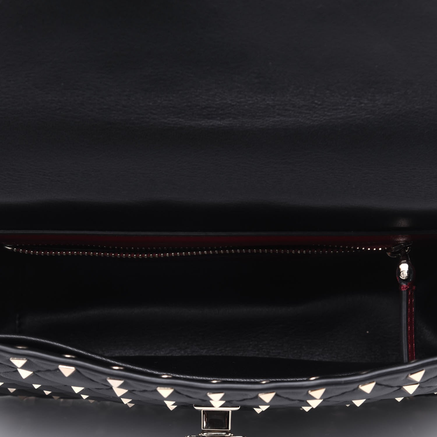 Valentino Garavani Lambskin Medium Rockstud Spike Shoulder Bag Black 6 of 13