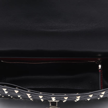 Valentino Garavani Lambskin Medium Rockstud Spike Shoulder Bag Black 6 of 13