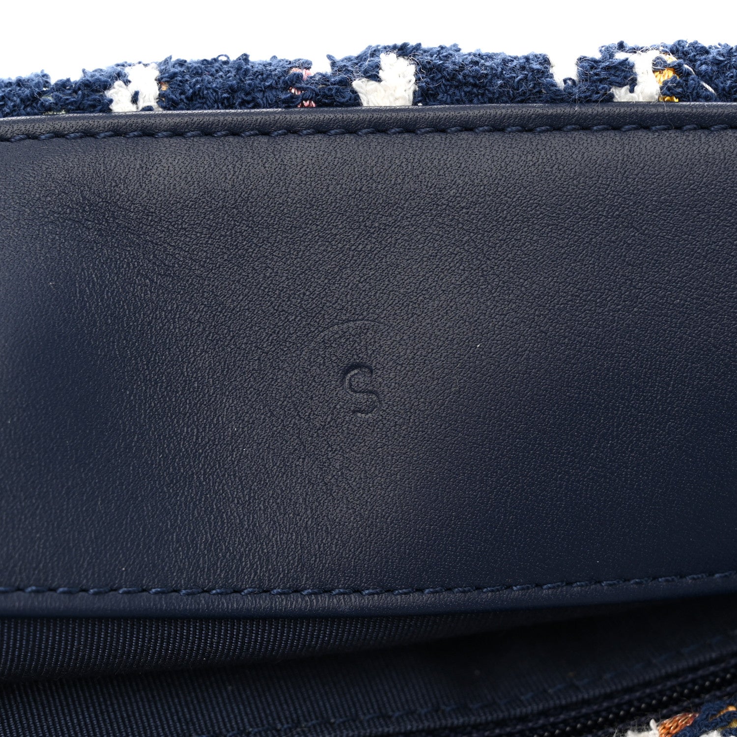 Chanel Tweed Quilted Maxi Chanel 19 Flap Ecru Navy Blue Multicolor 11 of 11