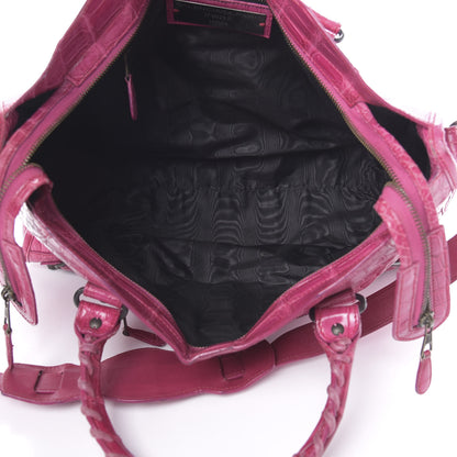 Balenciaga Crocodile City Cypress Magenta 6 of 23
