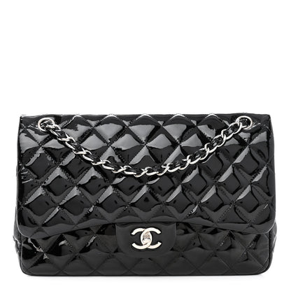 Chanel Patent Quilted Jumbo Double Flap Black 1 of 11