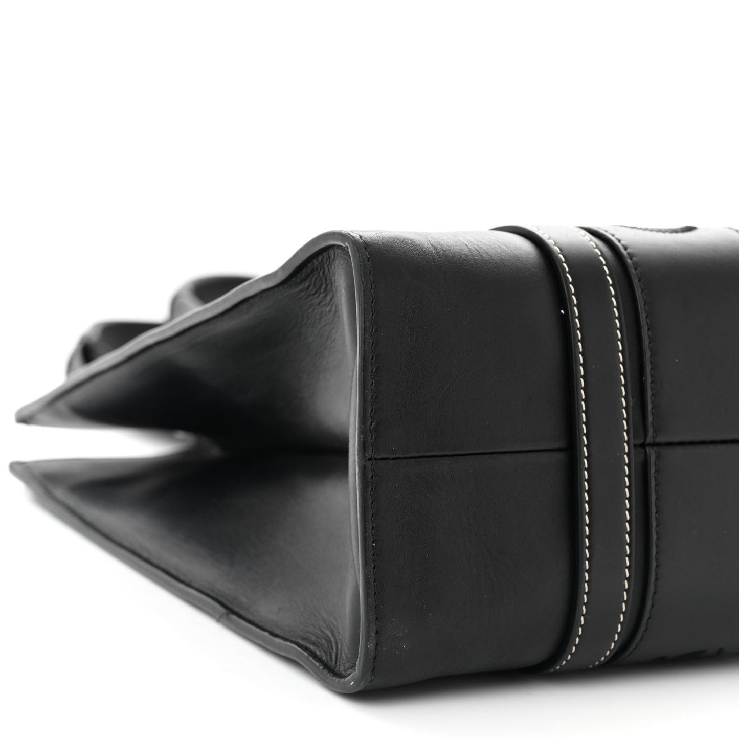 Calfskin Medium Woody Tote Black