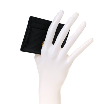 Gucci Calfskin Matelasse GG Marmont Card Holder Black 2 of 12