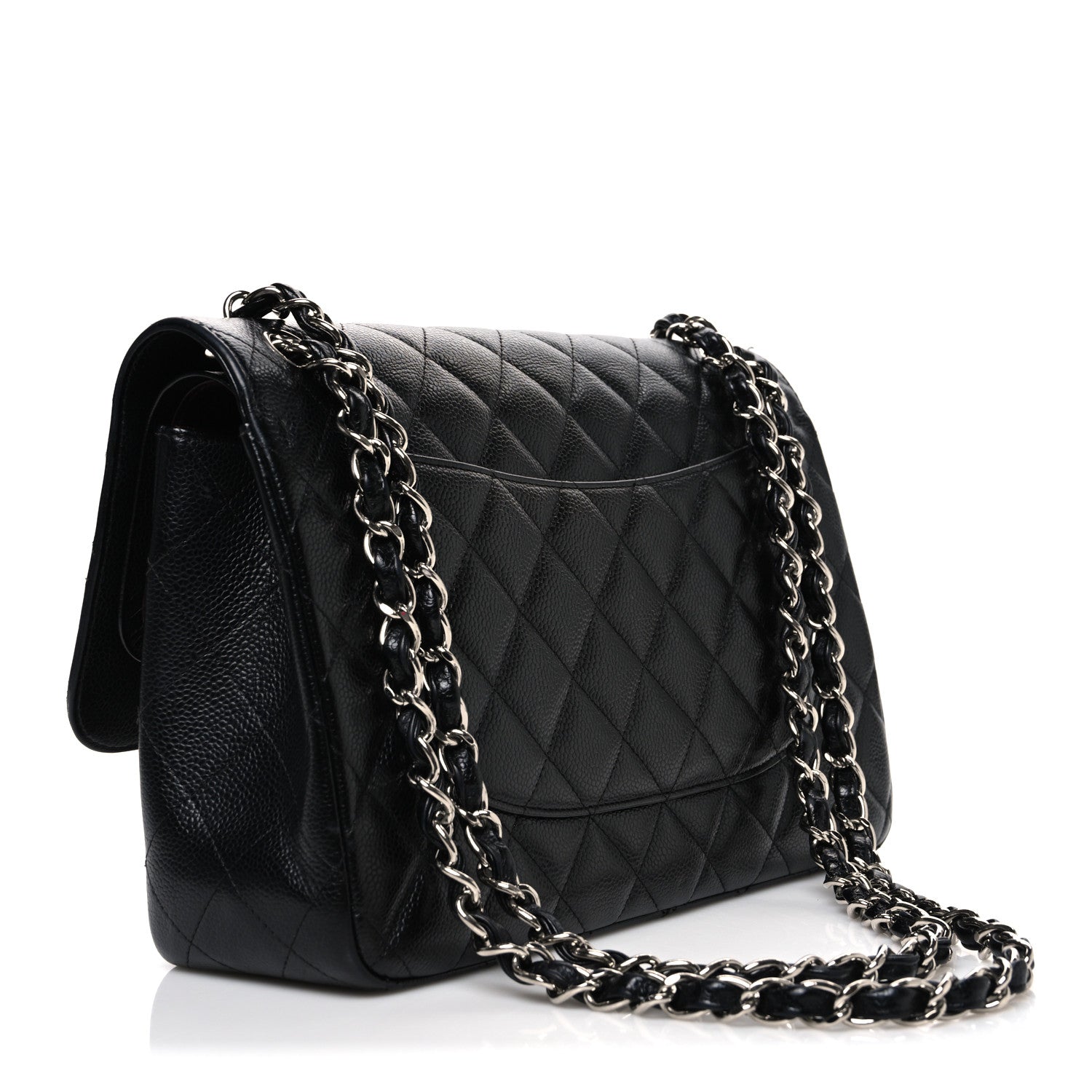 Chanel Caviar Quilted Jumbo Double Flap Black 3 of 10