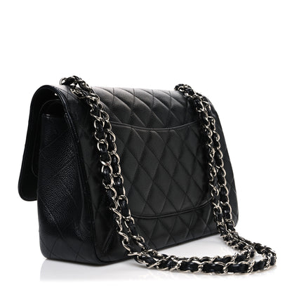 Chanel Caviar Quilted Jumbo Double Flap Black 3 of 10