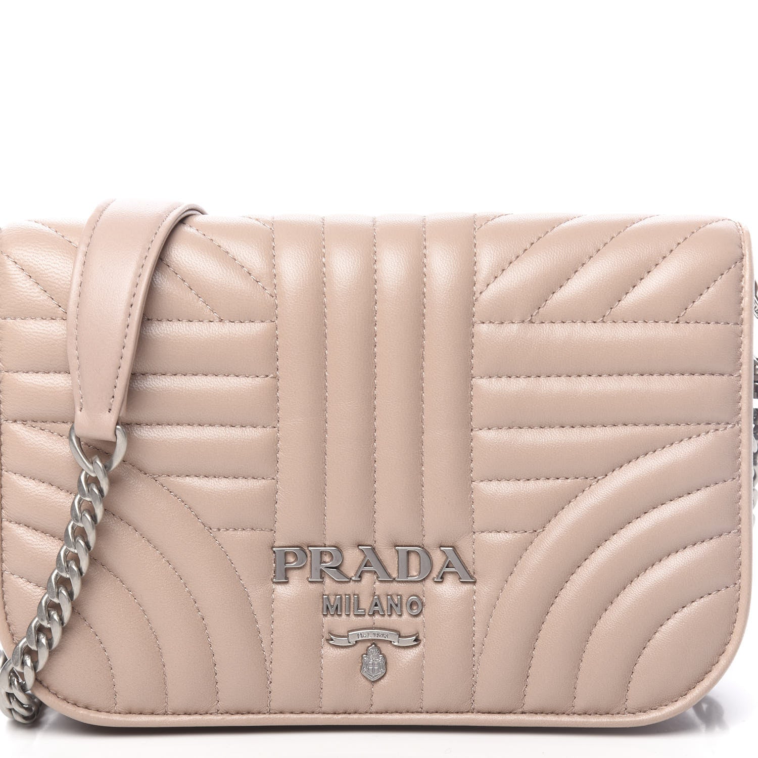 Prada Nappa Impunture Small Diagramme Crossbody Bag Cipria 9 of 9