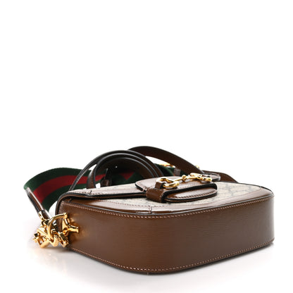 Gucci GG Supreme Monogram Web Mini Horsebit 1955 Shoulder Bag Beige Brown Sugar 4 of 11