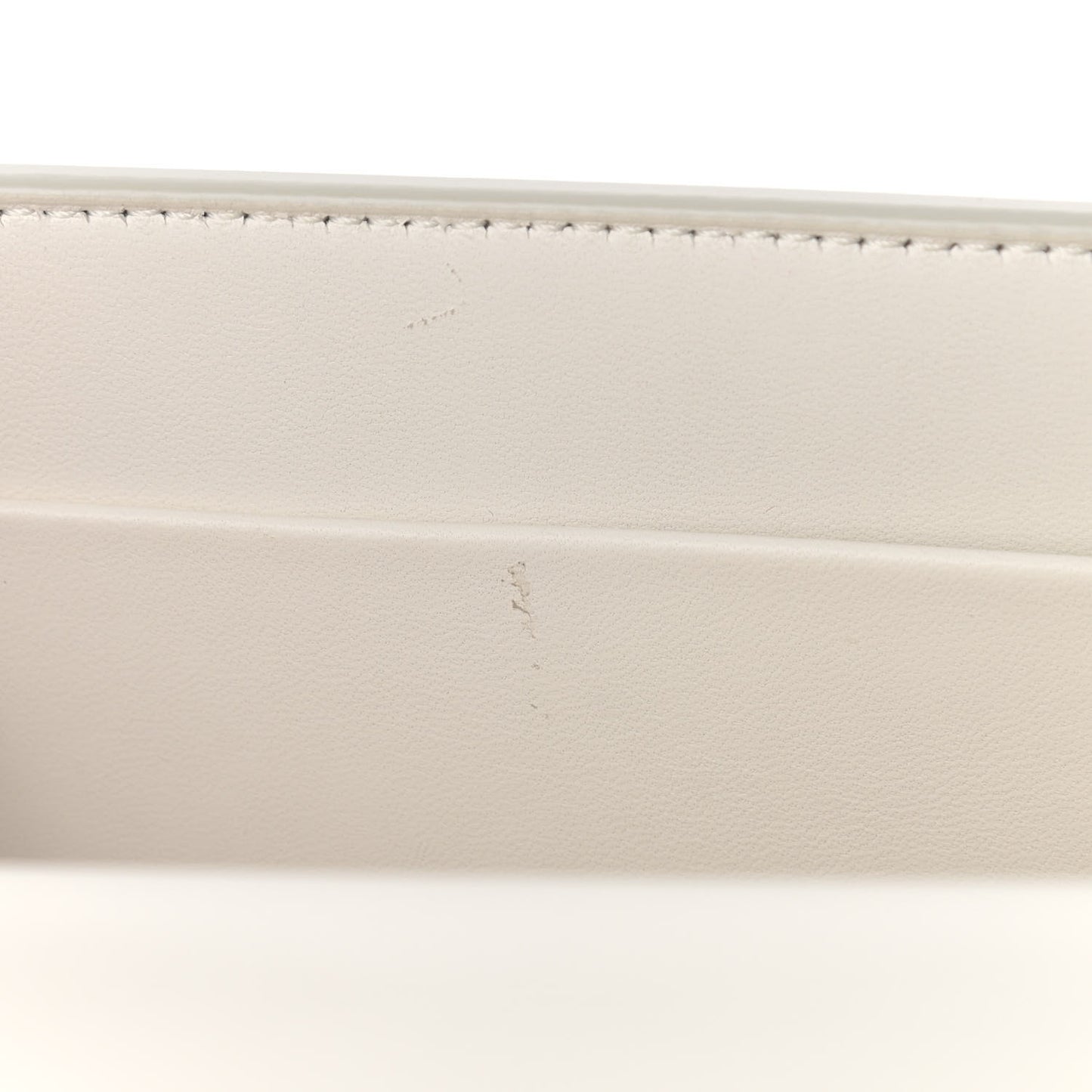 Ultra Matte Grained Calfskin 30 Montaigne Flap Bag White