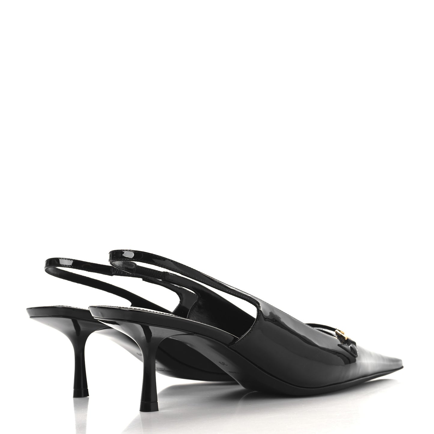 Patent Bade Slingback Pumps 39 Black
