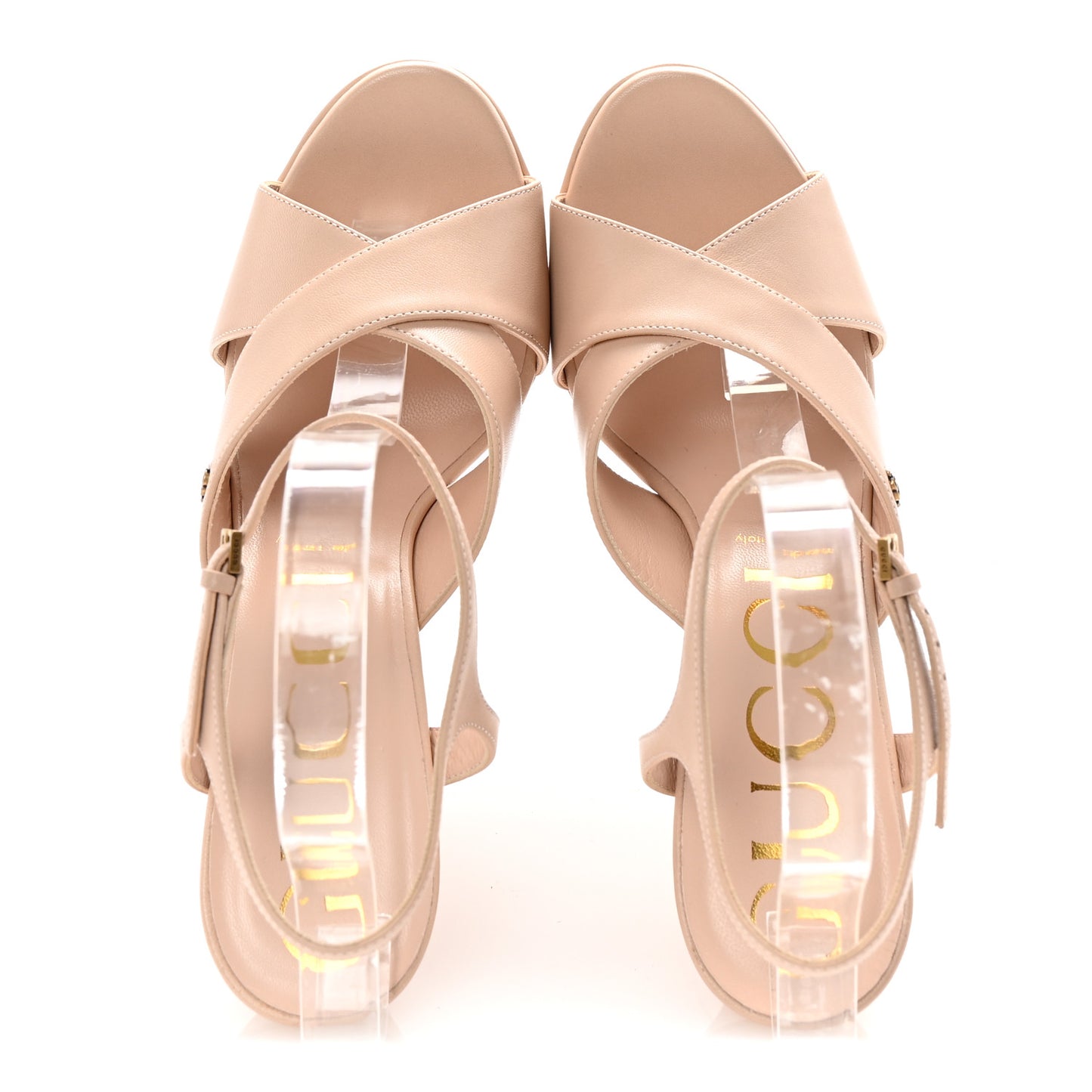 Malaga Kid Double G 150mm Platform Sandals 39.5 Skin Rose