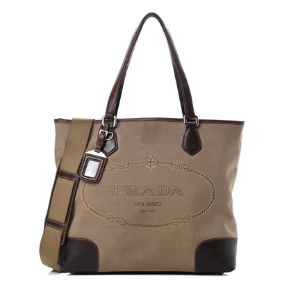 Prada Jacquard Logo Tote Corda Moro 1 of 20