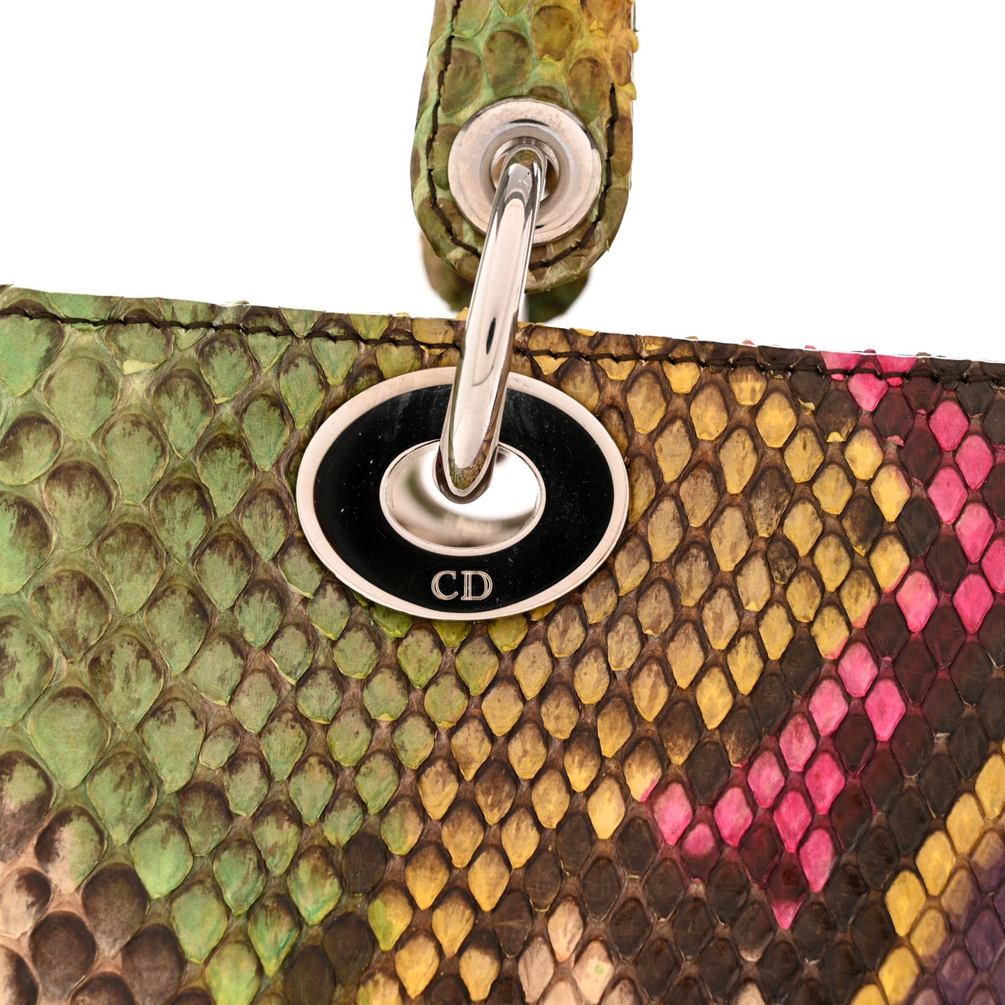 Snakeskin Medium Lady Dior Multicolor