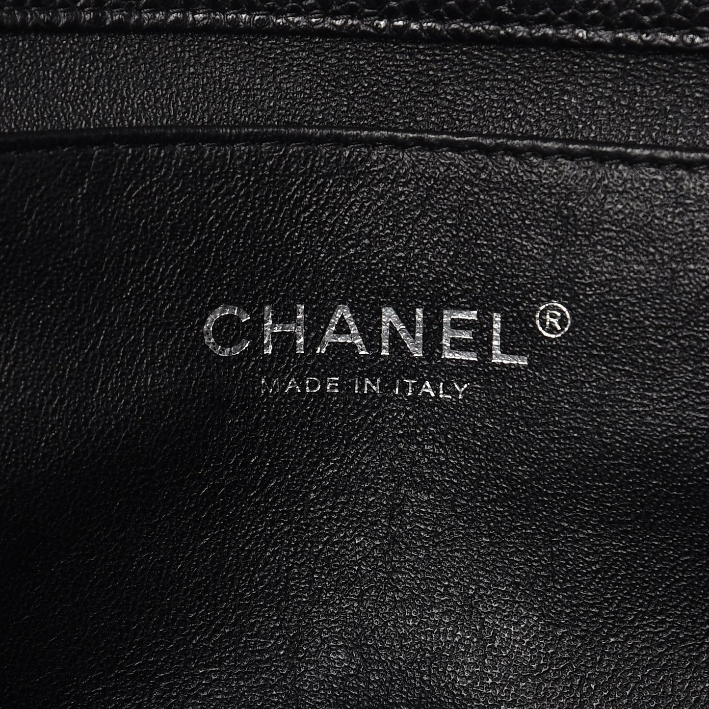Caviar Quilted Clutch With Chain Flap Black