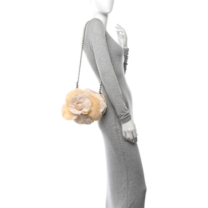 Chanel Satin Mesh Lace Camellia Beige 2 of 12