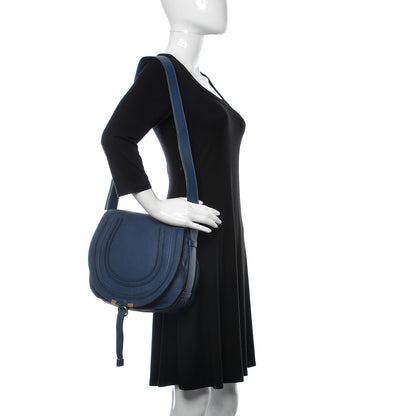 Chloe Calfskin Medium Marcie Round Crossbody Bag Royal Navy 2 of 13