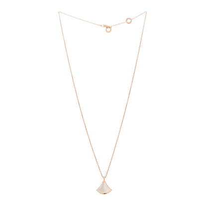 Bulgari 18K Rose Gold Diamond Mother of Pearl Small Divas' Dream Pendant Necklace 3 of 7