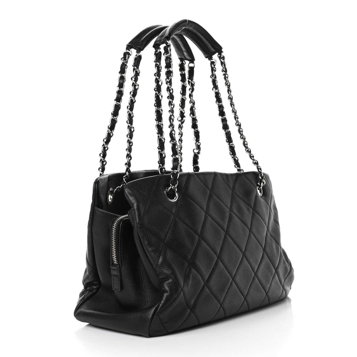 Caviar Quilted Timeless CC Soft Tote Black