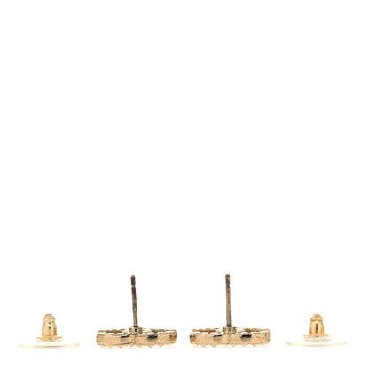 Chanel CC Quilted Earrings Gold 3 of 4