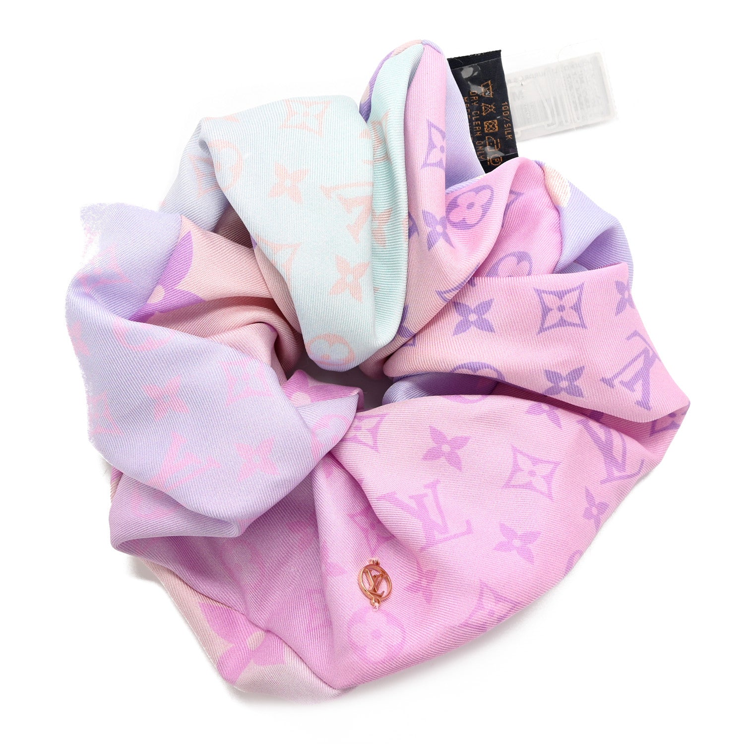 Louis Vuitton Silk Monogram Scrunchy Sunrise Pastel 1 of 4