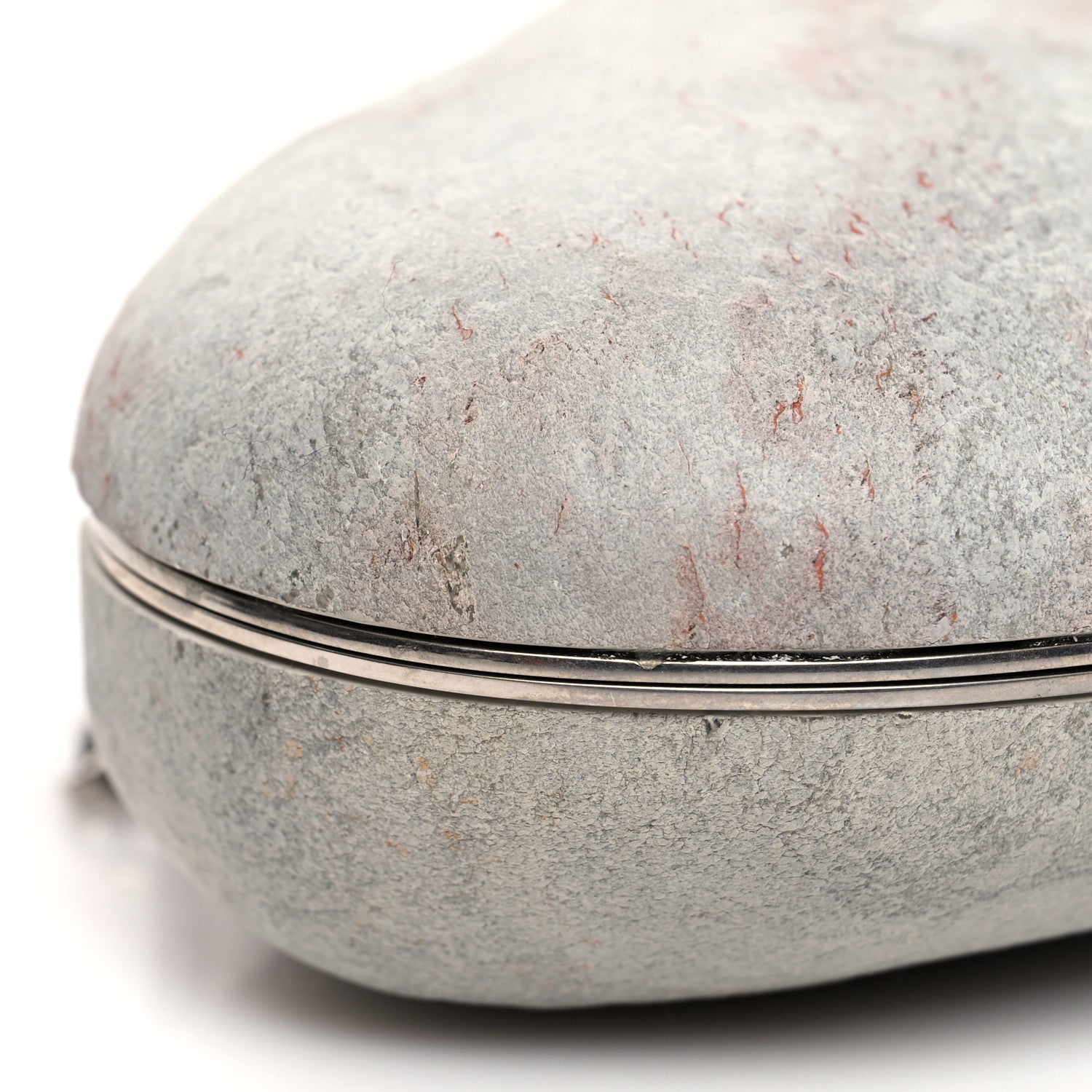 Bottega Veneta Pebble Rock Mini Chain Clutch Grey 8 of 9