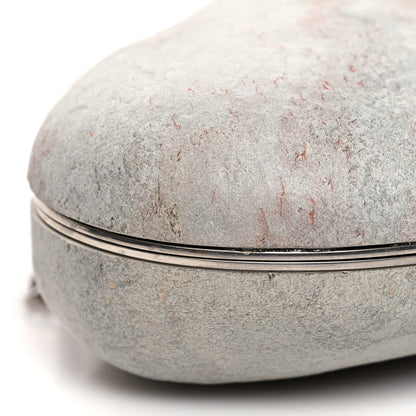 Bottega Veneta Pebble Rock Mini Chain Clutch Grey 8 of 9