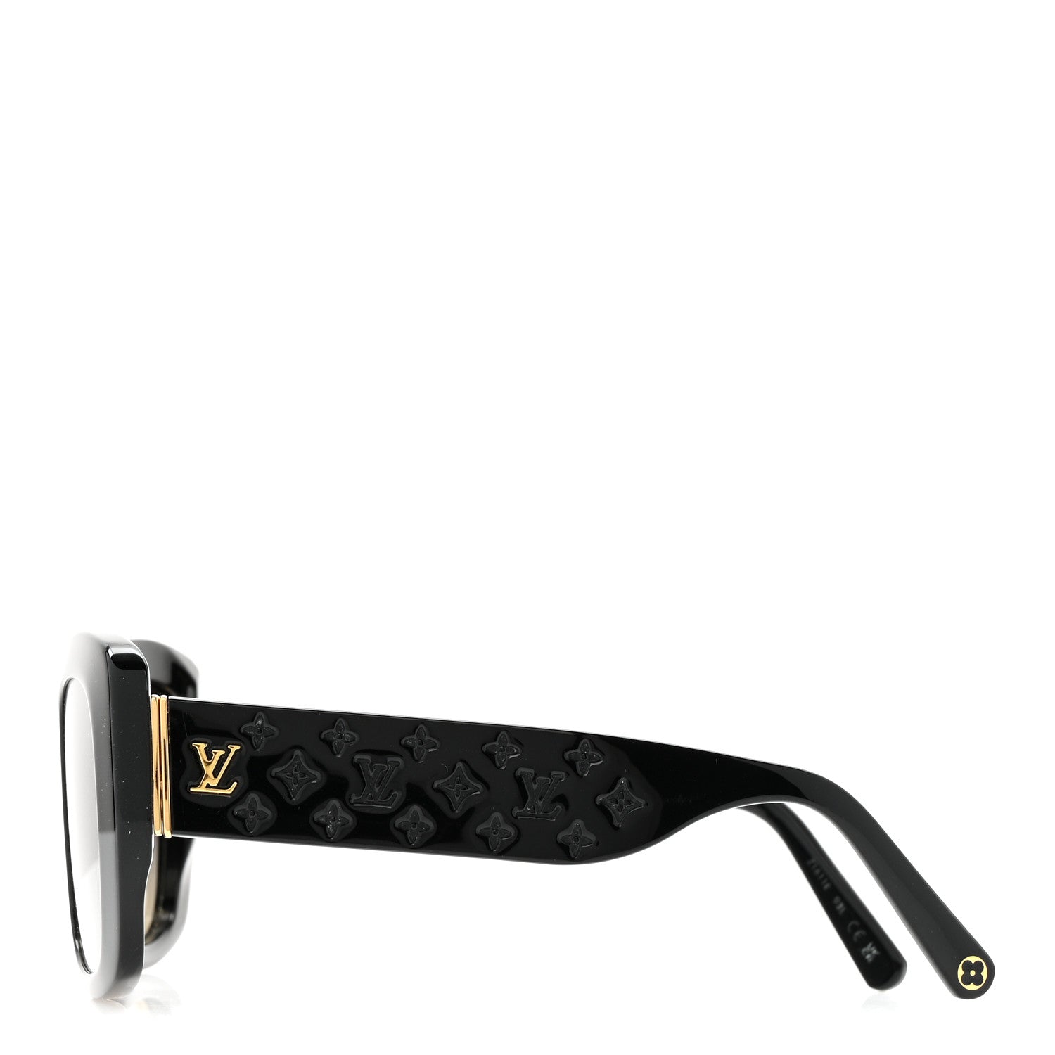 Louis Vuitton Square LV Empreinte Square Sunglasses Z1611E Black 3 of 7