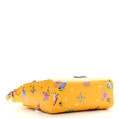 Christian Dior Calfskin Pixel Zodiac Small Lady Dior Yellow Multicolor 4 of 12