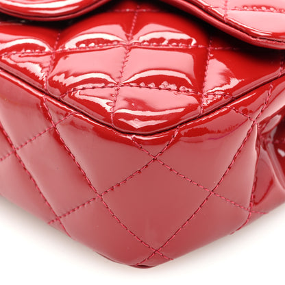 Chanel Patent Calfskin Quilted Extra Mini Rectangular Flap Red 10 of 10