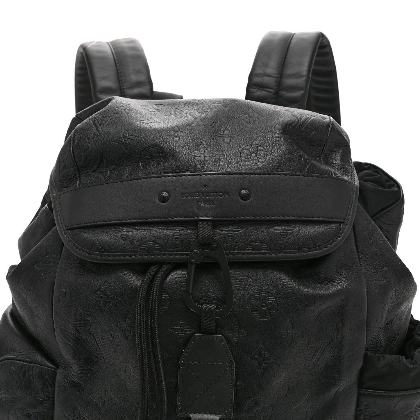 Calfskin Monogram Shadow Discovery Backpack Black