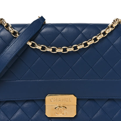 Chanel Lambskin Quilted Large Chic With Me Flap Navy 8 of 11