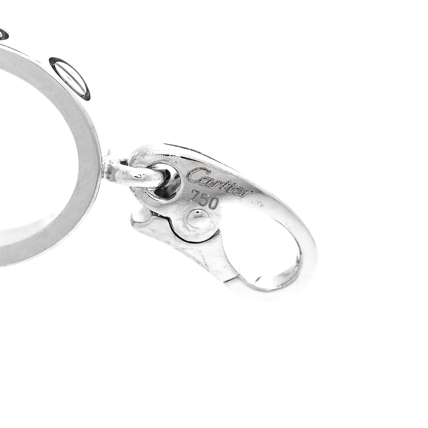 Cartier 18K White Gold LOVE Ring Charm 3 of 4