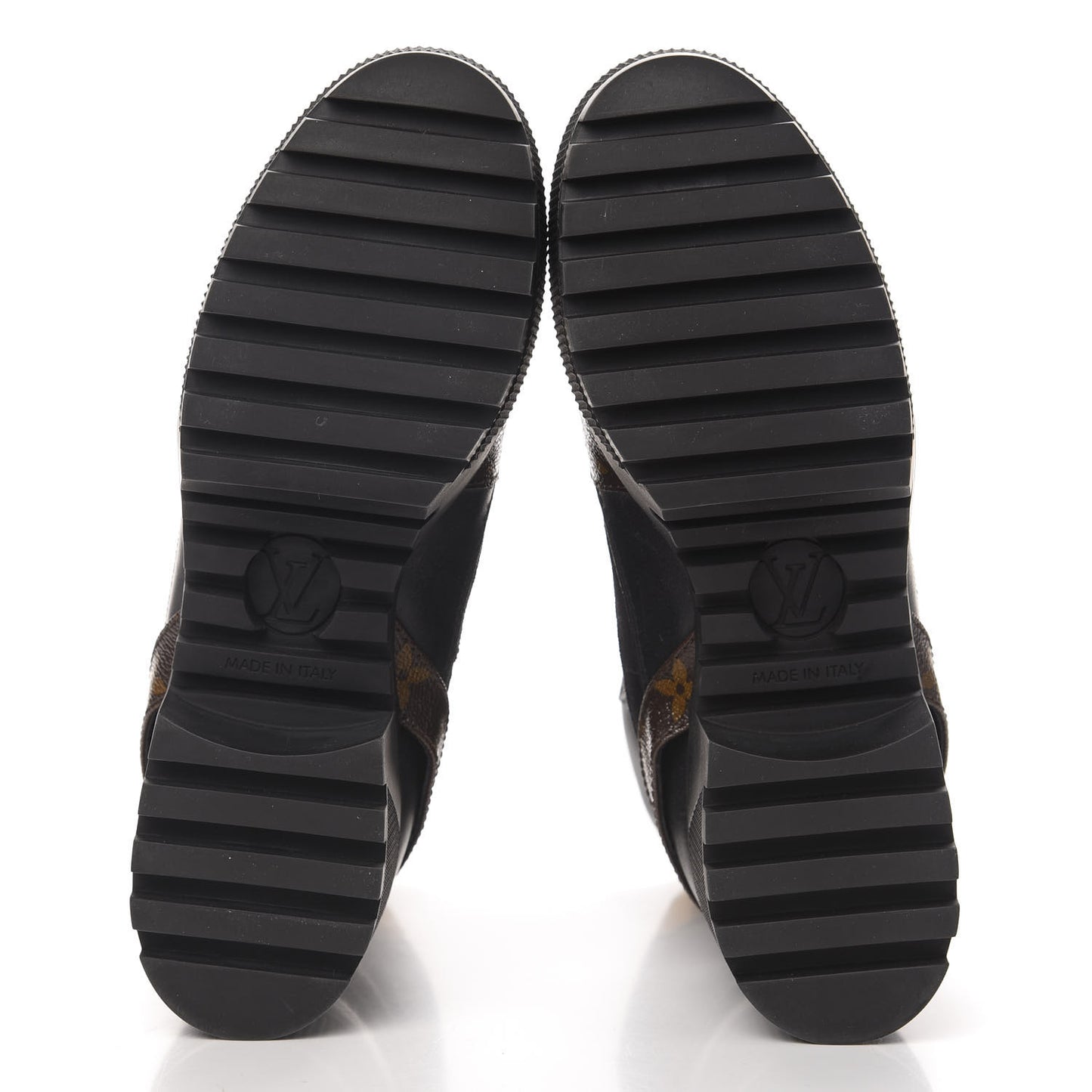 Suede Calfskin Monogram Laureate Platform Desert Boots 37 Black
