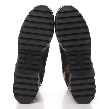 Louis Vuitton Suede Calfskin Monogram Laureate Platform Desert Boots 37 Black 5 of 9