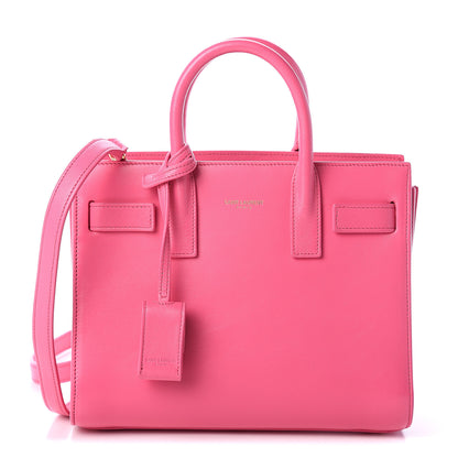 Saint Laurent Calfskin Nano Sac De Jour Lipstick Fuchsia 1 of 7