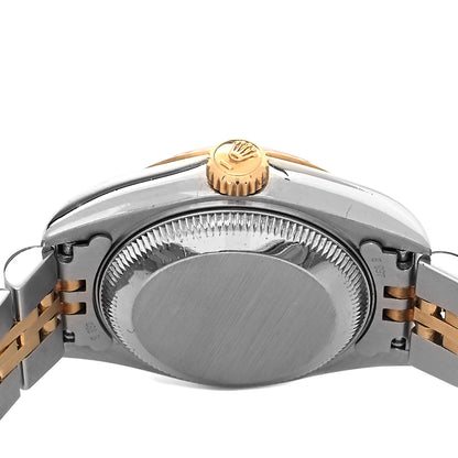 Rolex Stainless Steel 18K Yellow Gold Diamond 26mm Oyster Perpetual Datejust Watch Champagne 69173 4 of 4