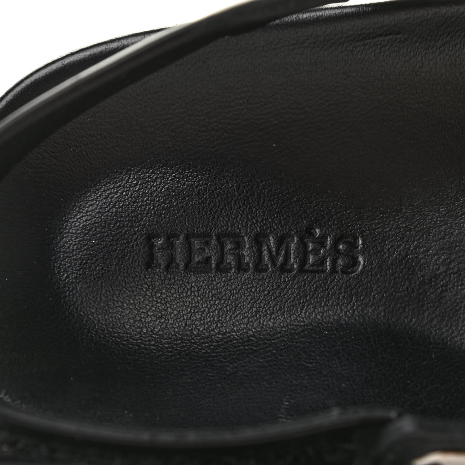 Hermes Calfskin Womens Takara Sandals 37 Black 7 of 9