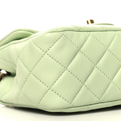 Chanel Lambskin Quilted Mini Pearl Crush Flap Light Green 9 of 10