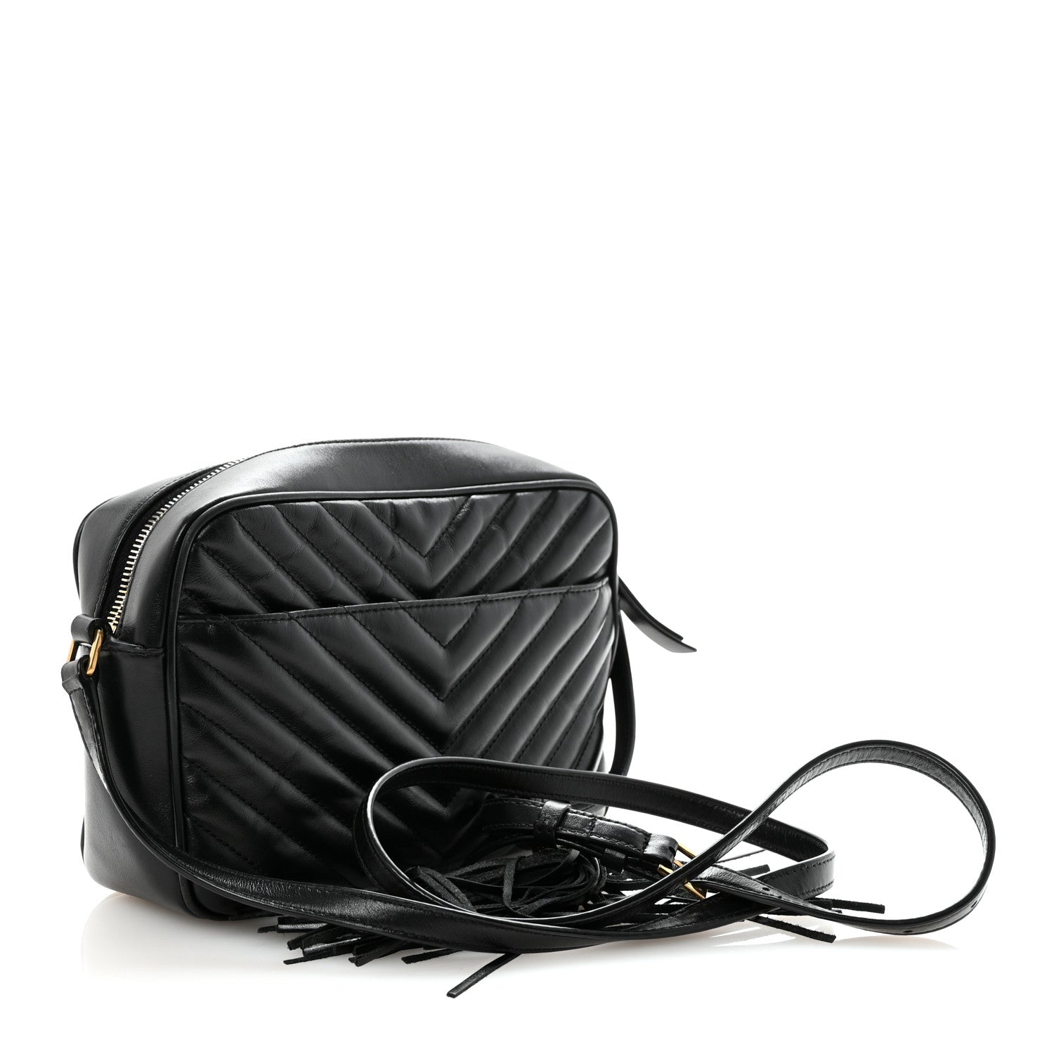 Saint Laurent Calfskin Matelasse Monogram Lou Camera Bag Black 3 of 10