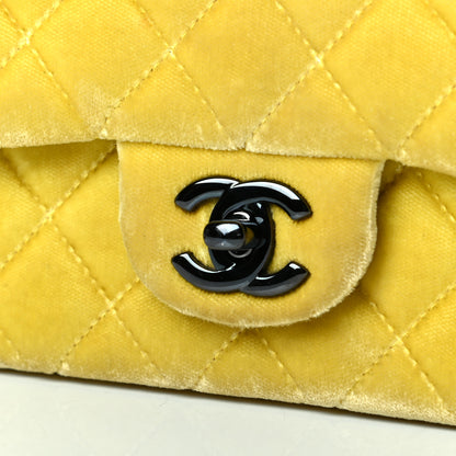 Chanel Velvet Quilted Mini Rectangular Flap Yellow 7 of 7
