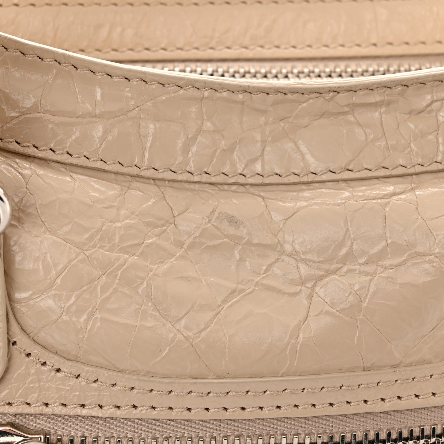 Agneau Classic Silver Hardware S City Beige Tapioca