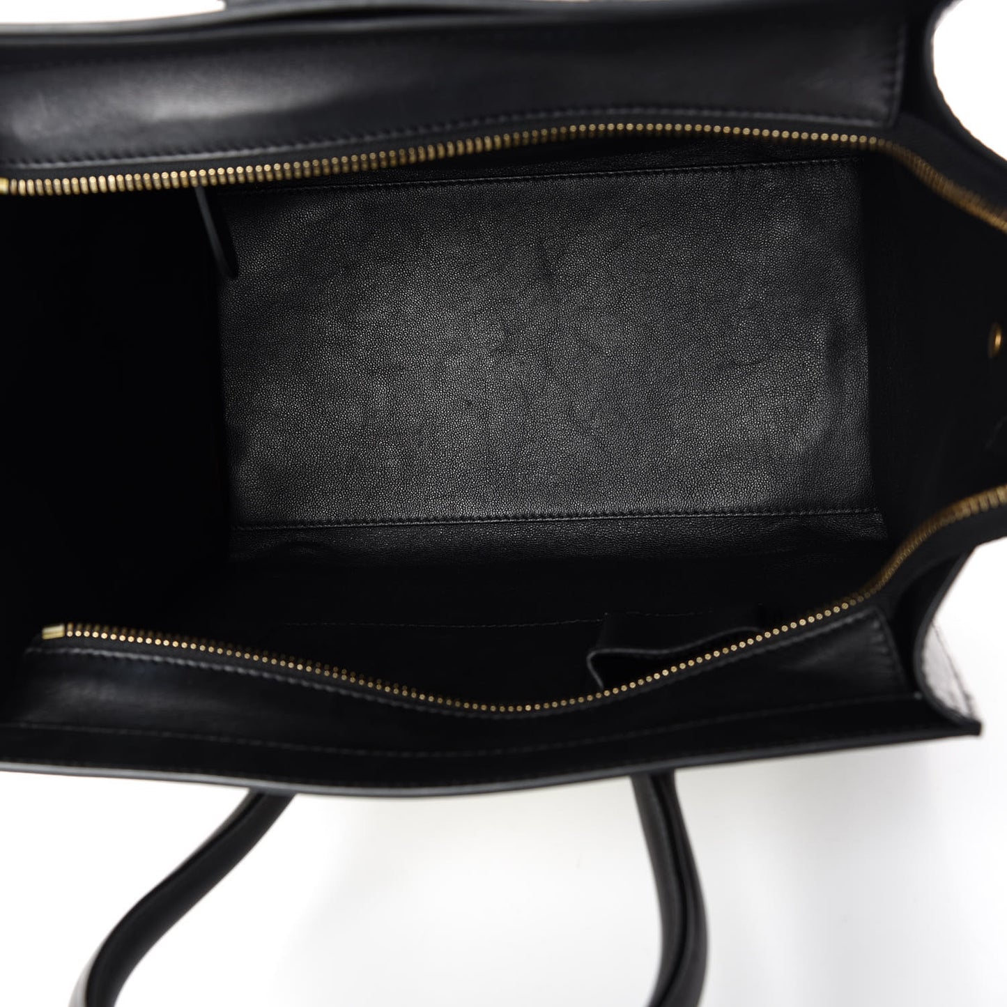 Smooth Calfskin Shrunken Lambskin Mini Bi-Color Luggage Black White
